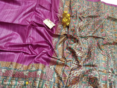 TUSSAR SILK PRINT SAREE