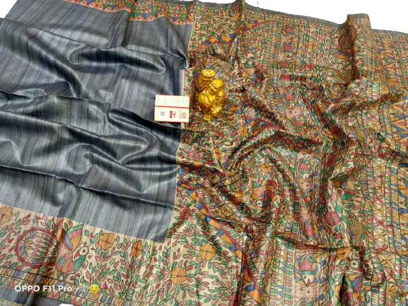 TUSSAR SILK PRINT SAREE