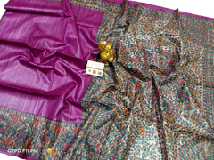TUSSAR SILK PRINT SAREE
