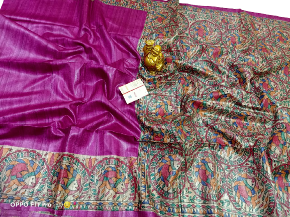 TUSSAR SILK PRINT SAREE