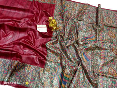 TUSSAR SILK PRINT SAREE