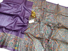 TUSSAR SILK PRINT SAREE