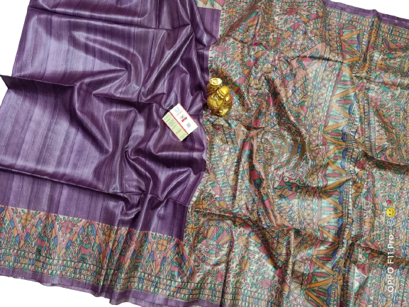 TUSSAR SILK PRINT SAREE