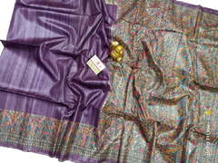 TUSSAR SILK PRINT SAREE