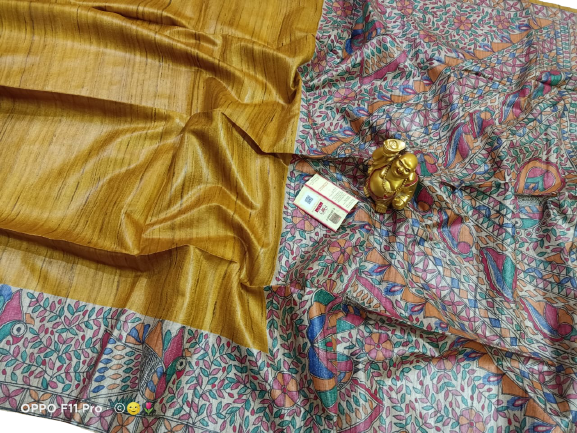 TUSSAR SILK PRINT SAREE