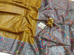 TUSSAR SILK PRINT SAREE