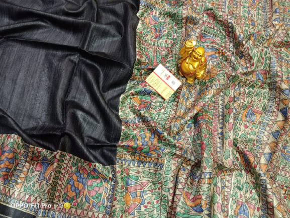 TUSSAR SILK PRINT SAREE