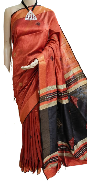 Tussar dupion silk saree SILKZONE