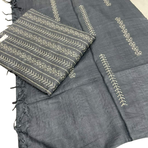 Linen embroidery suit SILK ZONE