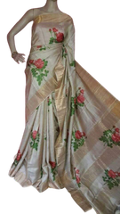 Pure Tussar Silk print saree