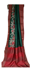 TUSSAR SILK PRINT SAREE
