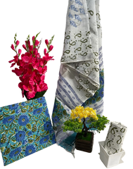 Cotton linen bagru print suit SILK ZONE