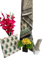 Cotton linen bagru print suit SILK ZONE