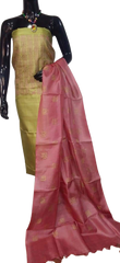 Tussar silk embroidery suit SILK ZONE