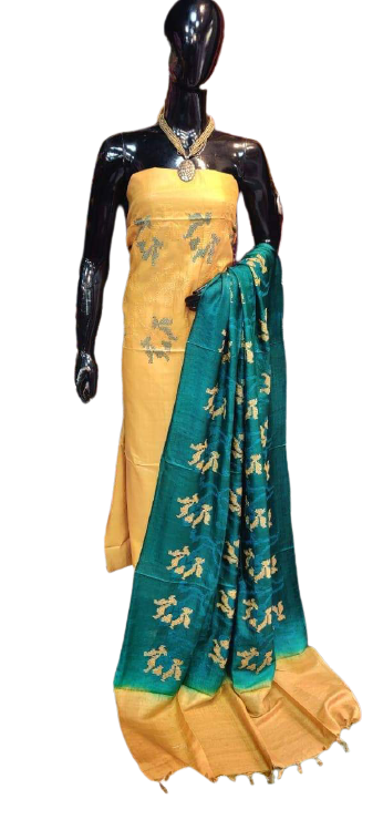 Tussar silk printed suit SILK ZONE