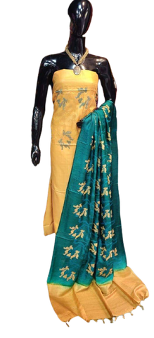 Tussar silk printed suit SILK ZONE