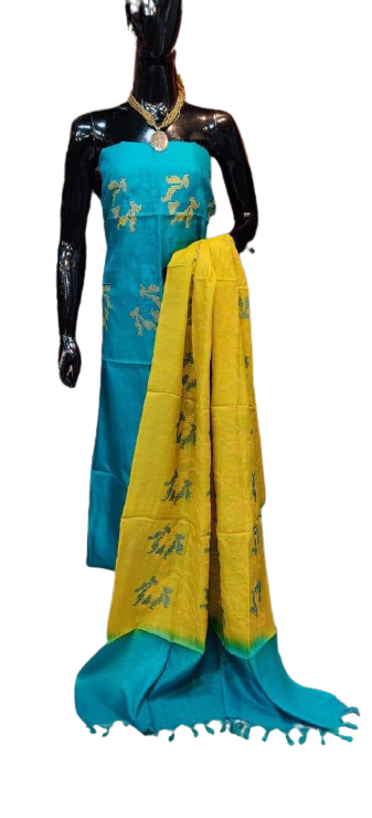 Tussar silk printed suit SILK ZONE