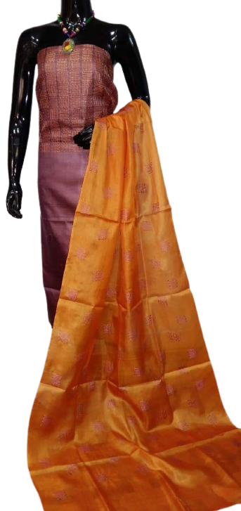 Tussar silk printed suit SILK ZONE