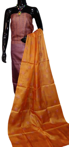 Tussar silk printed suit SILK ZONE