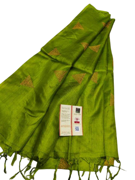 Tussar silk embroidery dupatta SILK ZONE