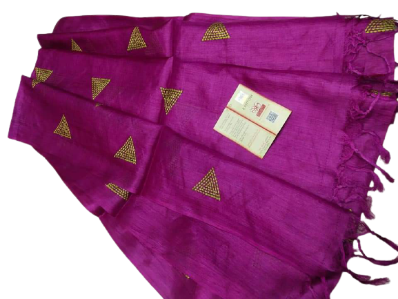 Tussar silk embroidery dupatta SILK ZONE