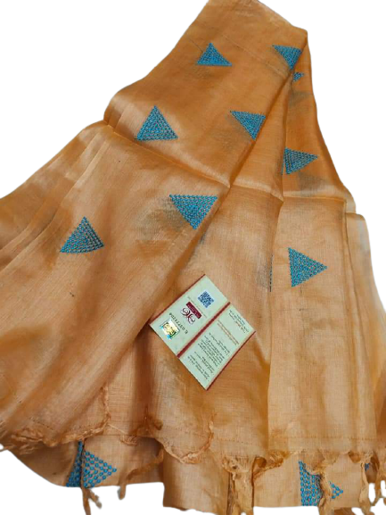 Tussar silk embroidery dupatta SILK ZONE