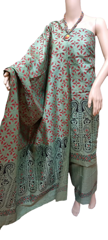 Cotton khadi madhubani suit SILK ZONE