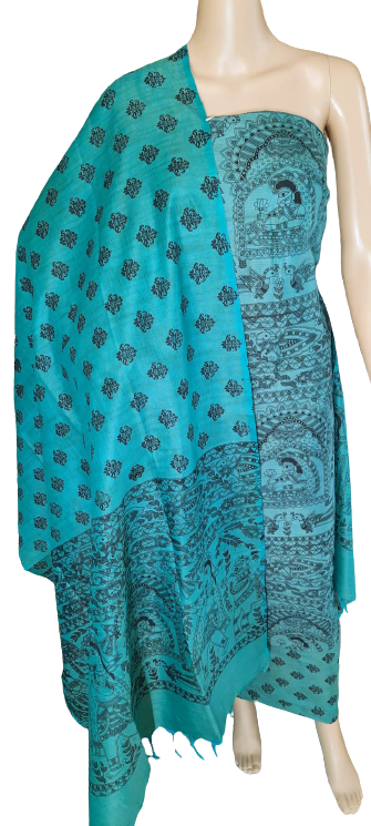 Cotton khadi madhubani suit SILK ZONE