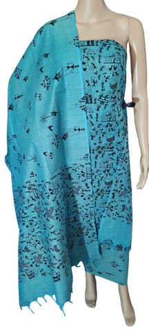 Cotton khadi madhubani suit SILK ZONE