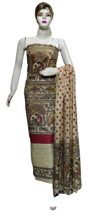 Cotton Khadi discharge print suit SILK ZONE