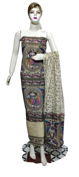 Cotton khadi Discharge print suit SILK ZONE