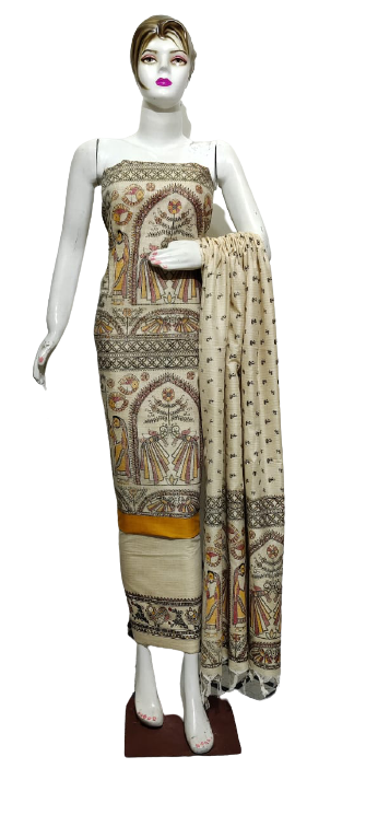 Cotton Khadi discharge print suit SILKZONE