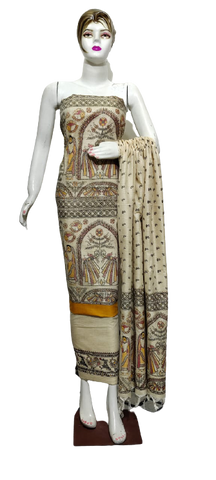 Cotton Khadi discharge print suit SILKZONE