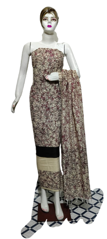 Cotton Khadi discharge print suit SILKZONE