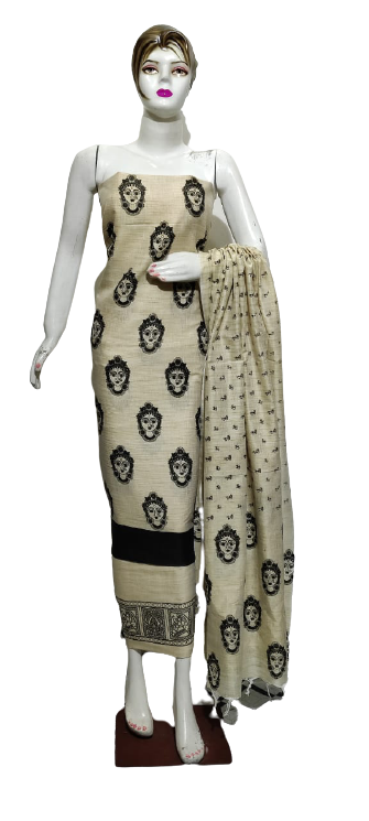 Cotton Khadi discharge print suit SILKZONE