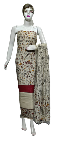 Cotton Khadi discharge print suit SILKZONE