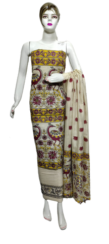 Cotton Khadi discharge print suit SILKZONE