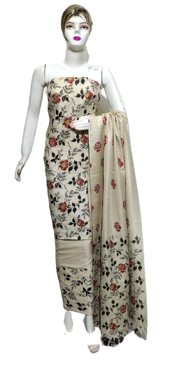 Cotton Khadi discharge print suit SILKZONE