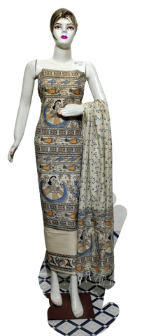 Cotton Khadi discharge print suit SILKZONE