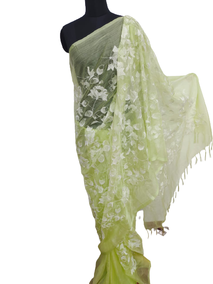 Orgenza embroidery saree SILK ZONE