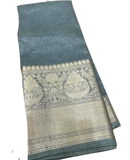 Organza linen jacquard saree SILK ZONE