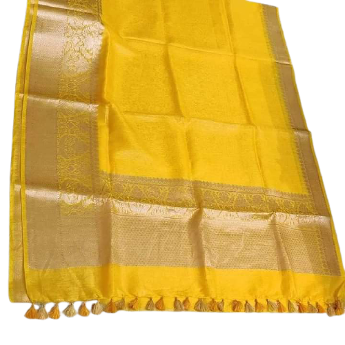 Organza linen Banarasi jacquard saree SILK ZONE