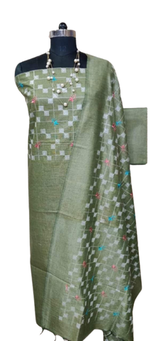 Cotton dupion fancy suit SILK ZONE