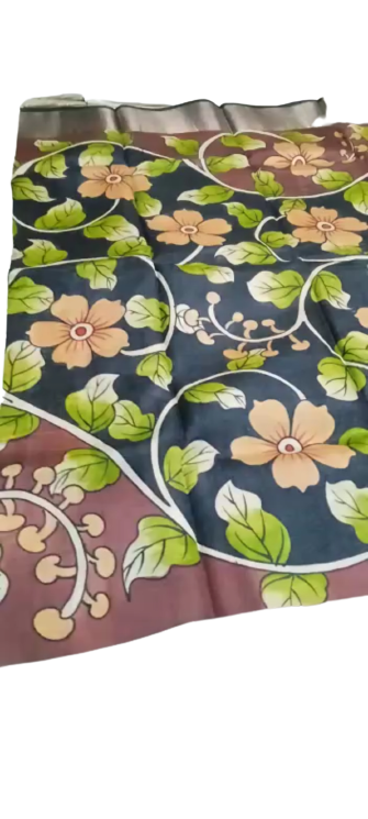 Pure Tussar Silk print saree