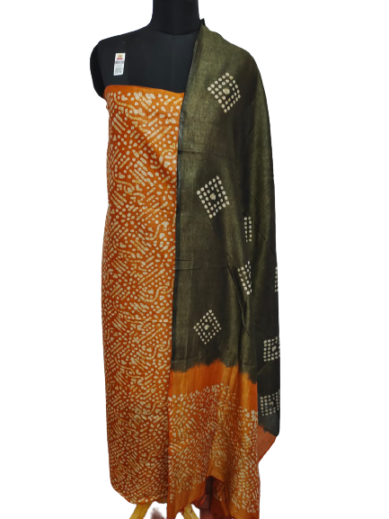 Cotton dupion batik print suit SILK ZONE