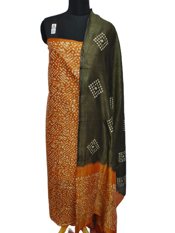 Cotton dupion batik print suit SILK ZONE