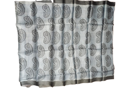 Tussar silk handblock print dupatta SILK ZONE