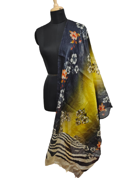 Tussar silk digital print dupatta silk ZONE