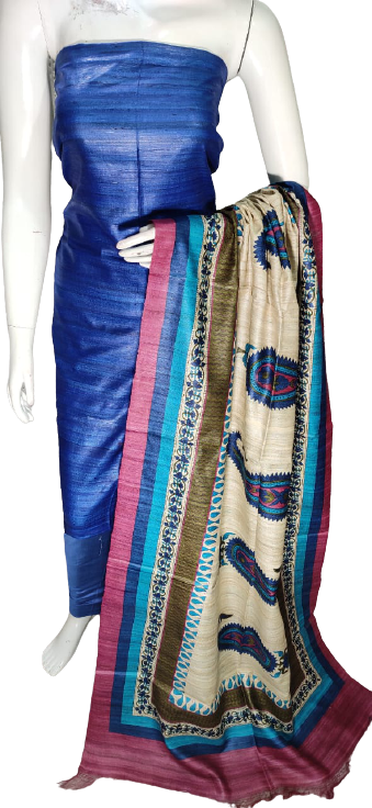 Pure tussar ghicha silk Suit SILK ZONE