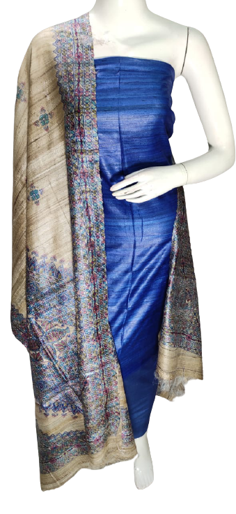 Pure tussar ghicha silk suit SILK ZONE